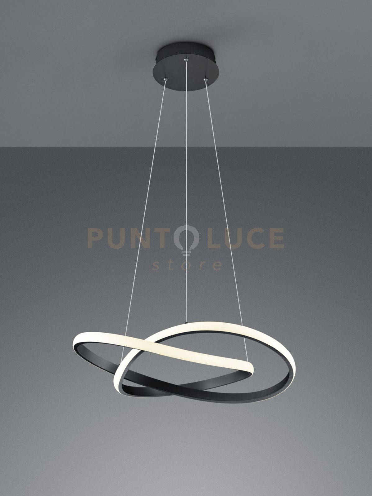 COURSE SOSPENSIONE LED 27,5W · 1x 3150lm, 3000K CERCHIO INFINITO ANTRACITE D. 60CM