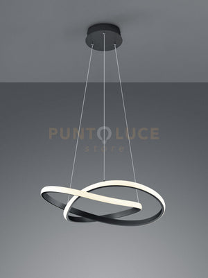 COURSE SOSPENSIONE LED 27,5W · 1x 3150lm, 3000K CERCHIO INFINITO ANTRACITE D. 60CM