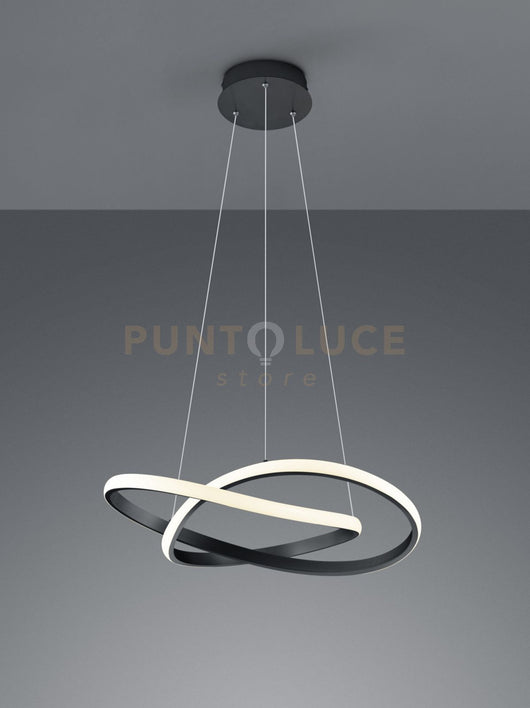 COURSE SOSPENSIONE LED 27,5W · 1x 3150lm, 3000K CERCHIO INFINITO ANTRACITE D. 60CM