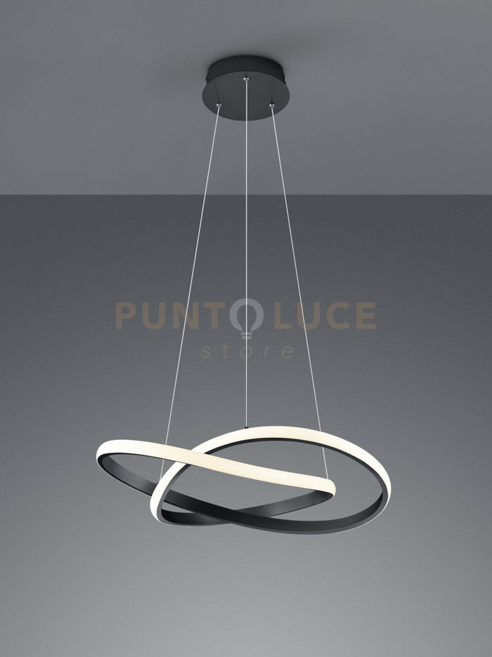 COURSE SOSPENSIONE LED 27,5W · 1x 3150lm, 3000K CERCHIO INFINITO ANTRACITE D. 60CM