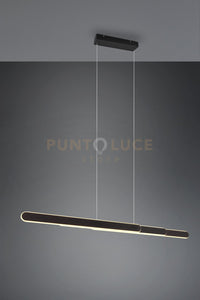 HELIOS SOSPENSIONE LED 48W 5800lm, 2700 - 6500K NERO REGOLABILE IN ALTEZZA E LARGHEZZA A BI-EMISSIONE CON REGOLAZIONE TEMPERATURA DI COLORE DEL LED TOUCH L. 130CM