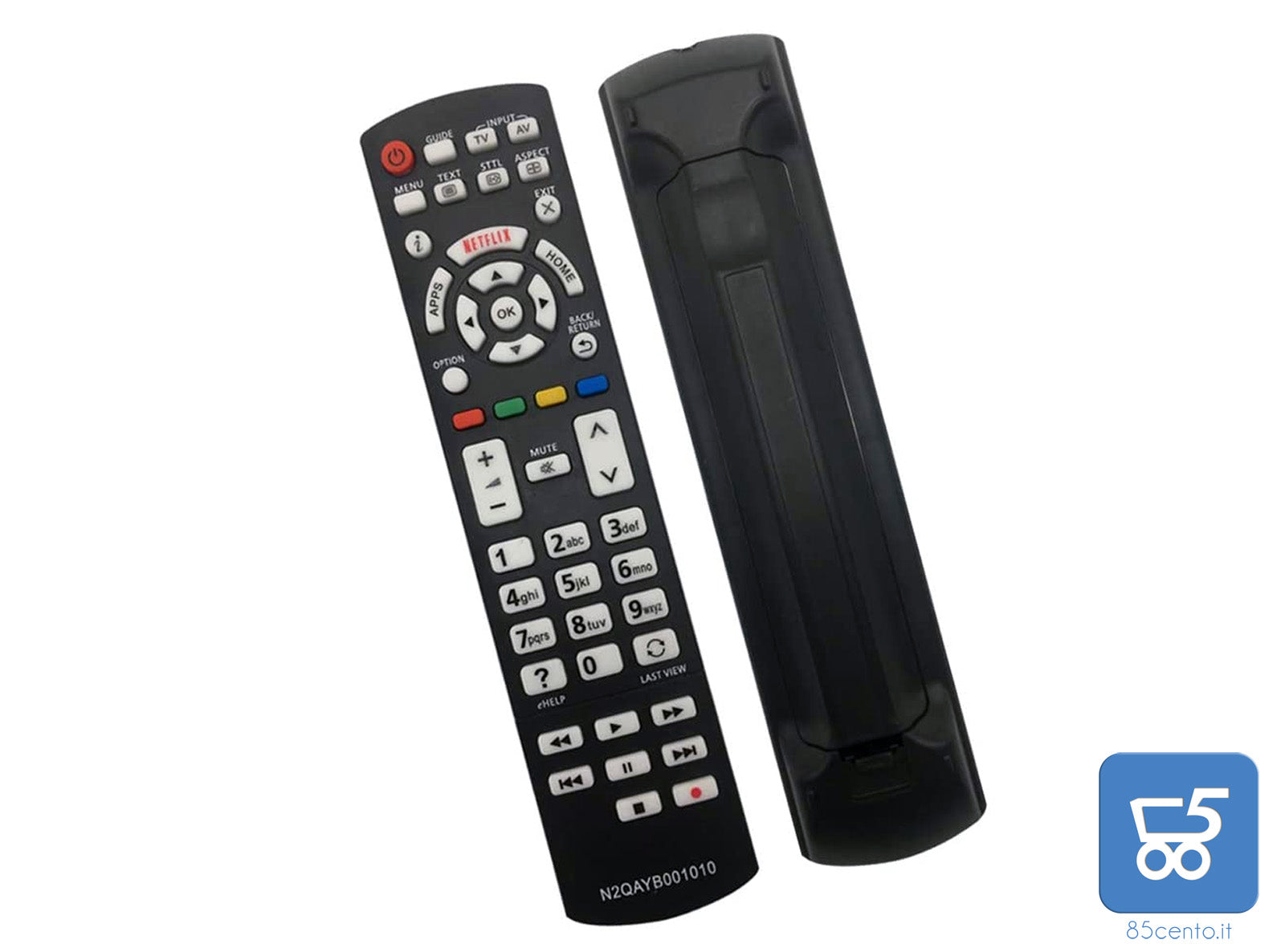 Sostitutivo Panasonic N2QAYB001010 telecomando per Panasonic LCD LED Viera Plasma TV,Compatibile con telecomando per Panasonic TV