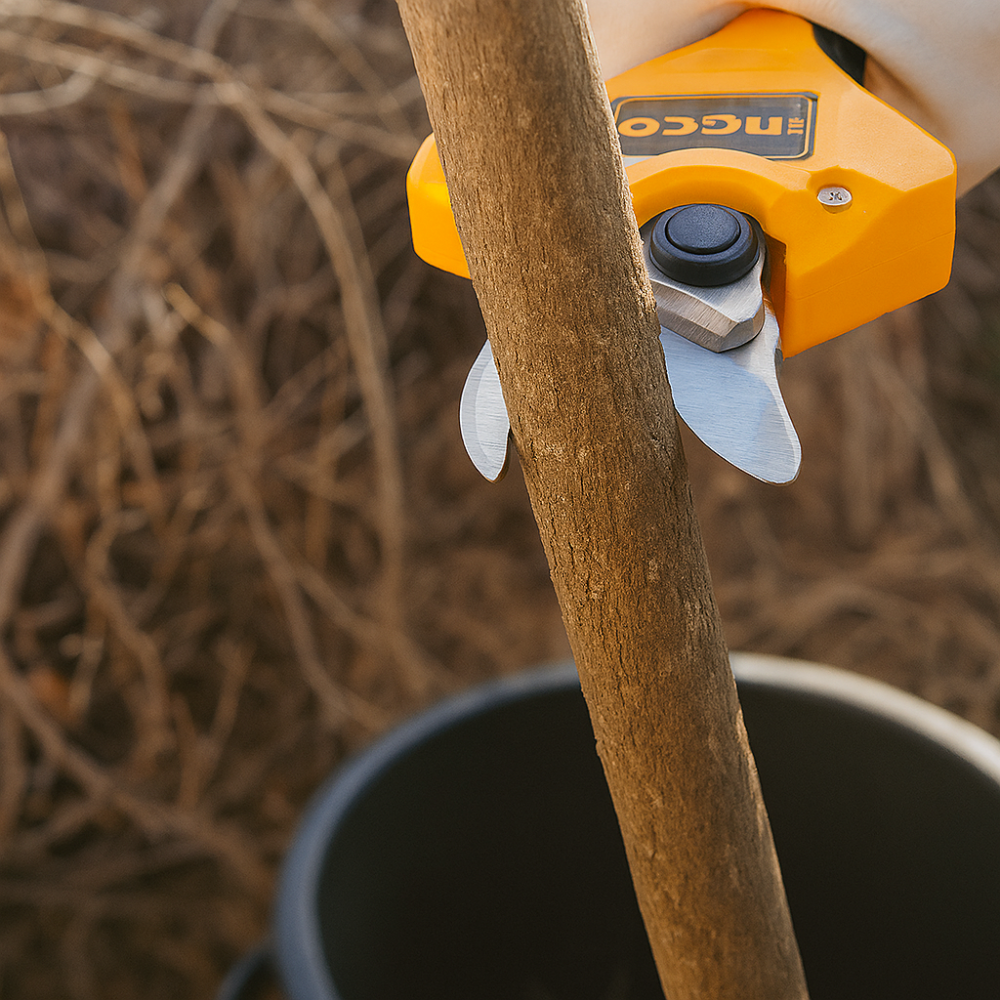 Forbice pota Ø25 a batteria 20v valigetta batteria caricabatterie ingco