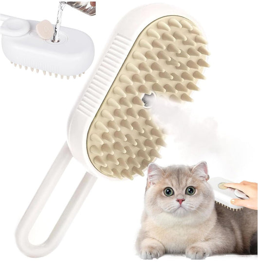 Spazzola Cardatore a Vapore Per Cani Gatti 3 In 1 rimozione Pelo Morto