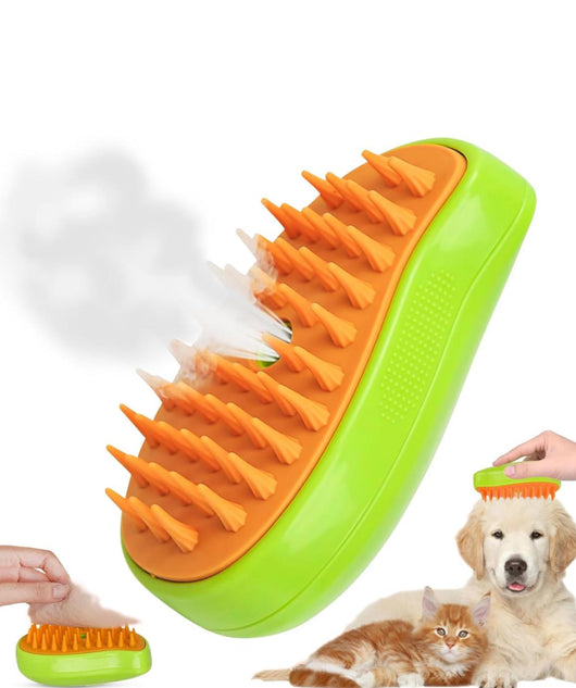 Spazzola Cardatore a Vapore Per Cani Gatti 3 In 1 rimozione Pelo Morto JY-06