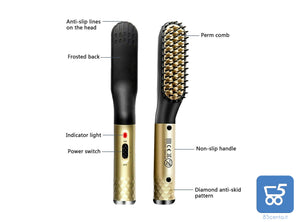 Spazzola Elettrica Multifunzione per Barba e Capelli Riscaldata Antiscottatura 30W