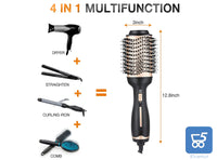 Spazzola Multifunzione per Capelli Hot Air Comb con 3 Temperature e 2 Livelli di Flusso d'Aria per Acconciatura Negativa per tutti i tipi di capelli - EX DEMO