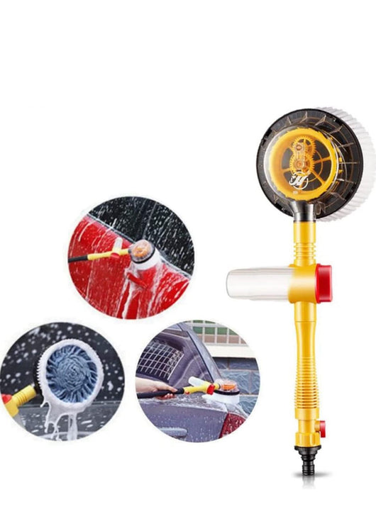 Spazzola Rotante Lavaggio Auto Finestre Alta Pressione con Serbatoio per Sapone