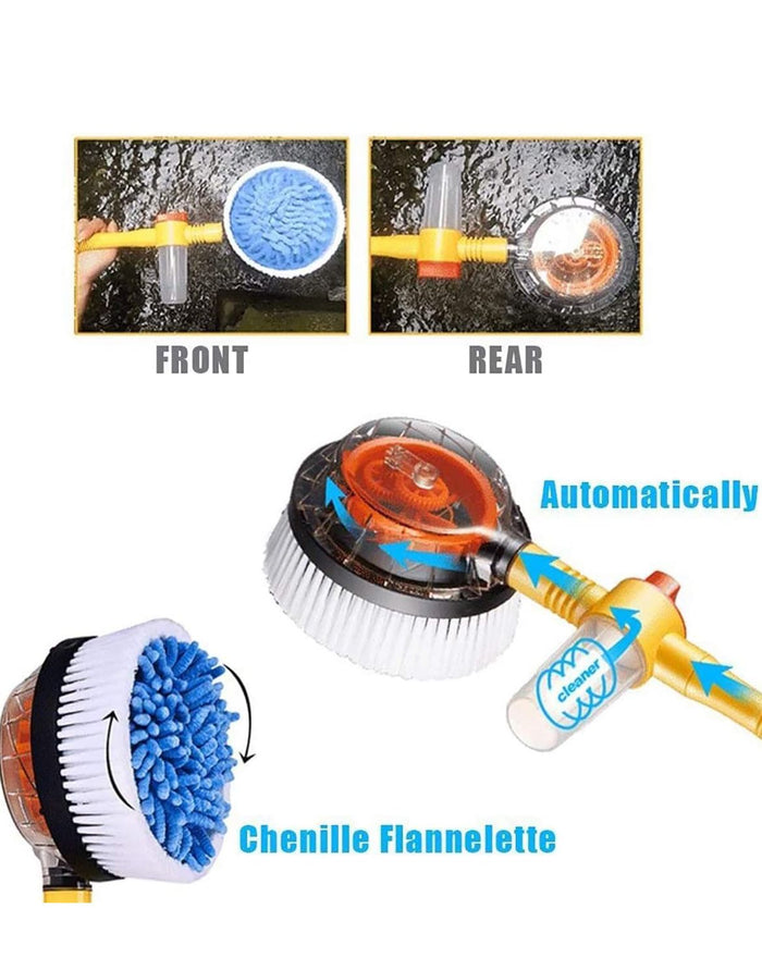 Spazzola Rotante Lavaggio Auto Finestre Alta Pressione con Serbatoio per Sapone