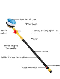 Spazzola Rotante Lavaggio Auto Finestre Alta Pressione con Serbatoio per Sapone