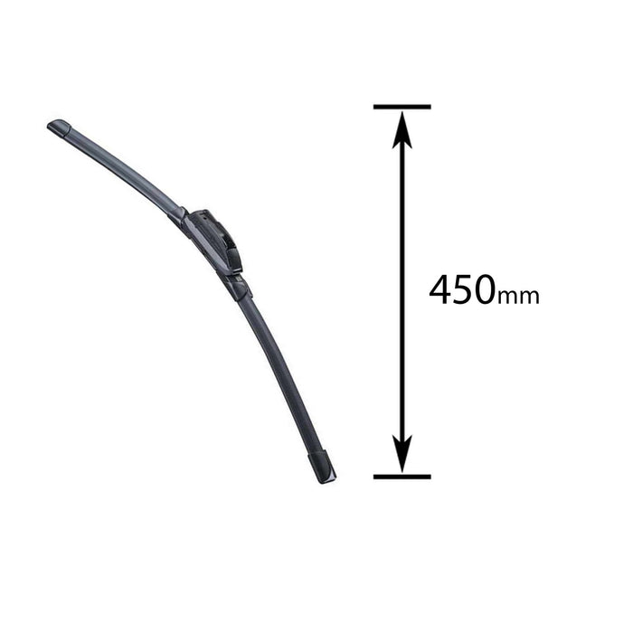 Spazzola Tergicristallo Auto Universale S985 18'' 450mm Carall 16 Attacchi Opzionale