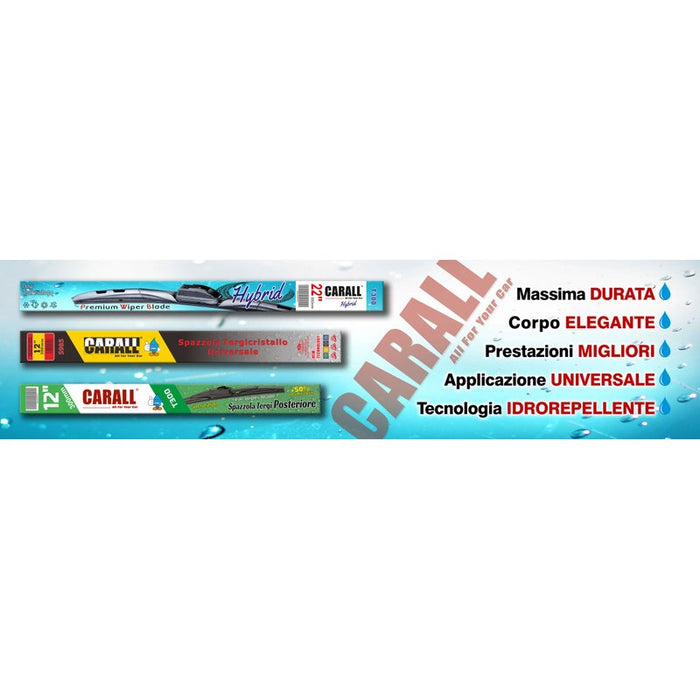 Spazzola Tergicristallo Auto Universale S985 25'' 625mm Carall 16 Attacchi Opzionale