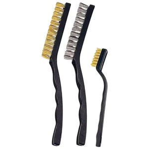 Spazzole In Acciaio Set 3 Spazzole Raschietti Per Metallo Rame Ferro Ottone07056