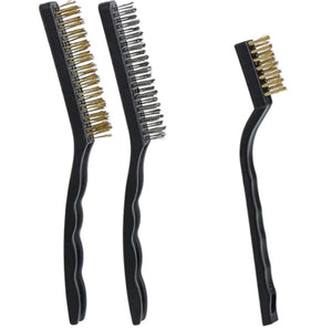 Spazzole In Acciaio Set 3 Spazzole Raschietti Per Metallo Rame Ferro Ottone07056