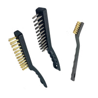 Spazzole In Acciaio Set 3 Spazzole Raschietti Per Metallo Rame Ferro Ottone07056