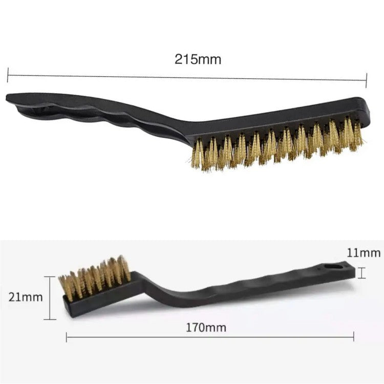 Spazzole In Acciaio Set 3 Spazzole Raschietti Per Metallo Rame Ferro Ottone07056
