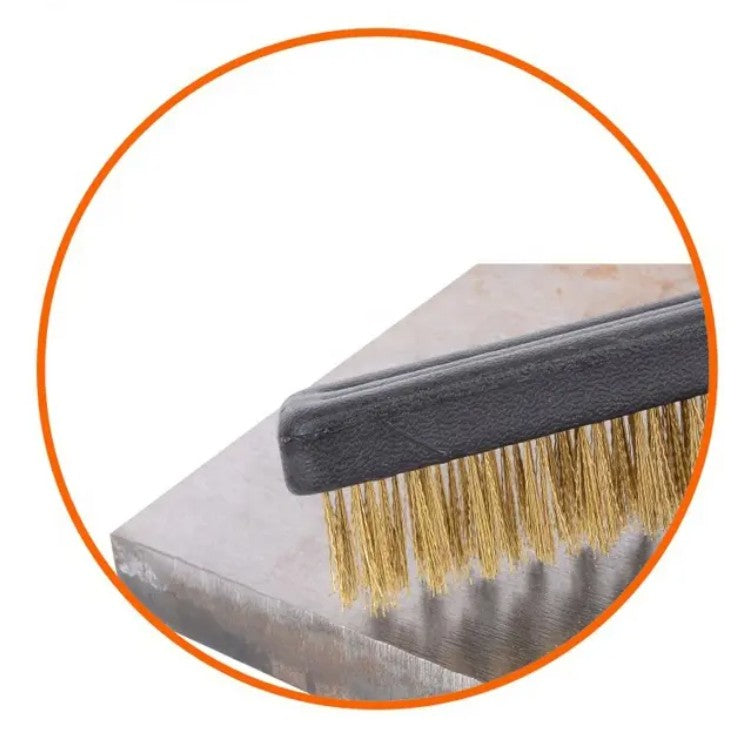 Spazzole In Acciaio Set 3 Spazzole Raschietti Per Metallo Rame Ferro Ottone07056
