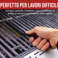 Spazzole In Acciaio Set 6 Spazzole Raschietti Per Metallo Rame Ferro Otton 07057