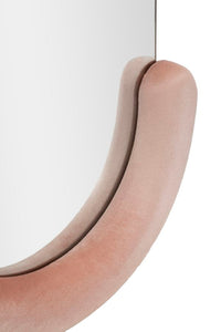 Specchio da muro cornice in velluto rosa 60x7x160cm CHANTAL