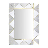 Specchio da parete con cornice specchiata e bordino oro Specchio3