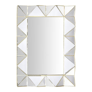 Specchio da parete con cornice specchiata e bordino oro Specchio3