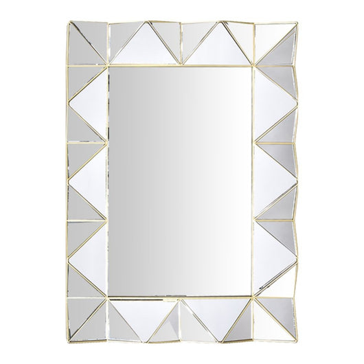 Specchio da parete con cornice specchiata e bordino oro Specchio3