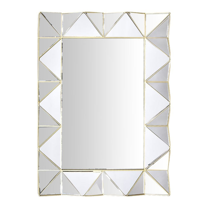 Specchio da parete con cornice specchiata e bordino oro Specchio3