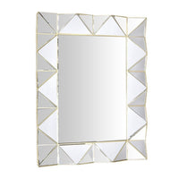 Specchio da parete con cornice specchiata e bordino oro Specchio3