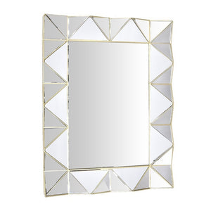 Specchio da parete con cornice specchiata e bordino oro Specchio3