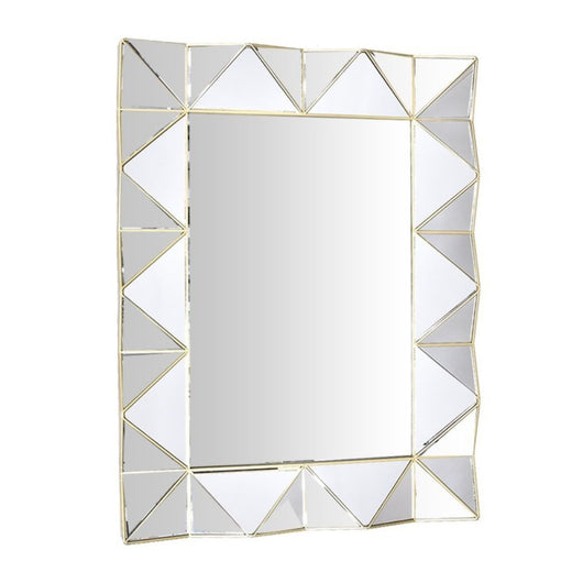 Specchio da parete con cornice specchiata e bordino oro Specchio3