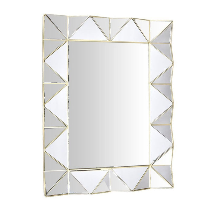 Specchio da parete con cornice specchiata e bordino oro Specchio3