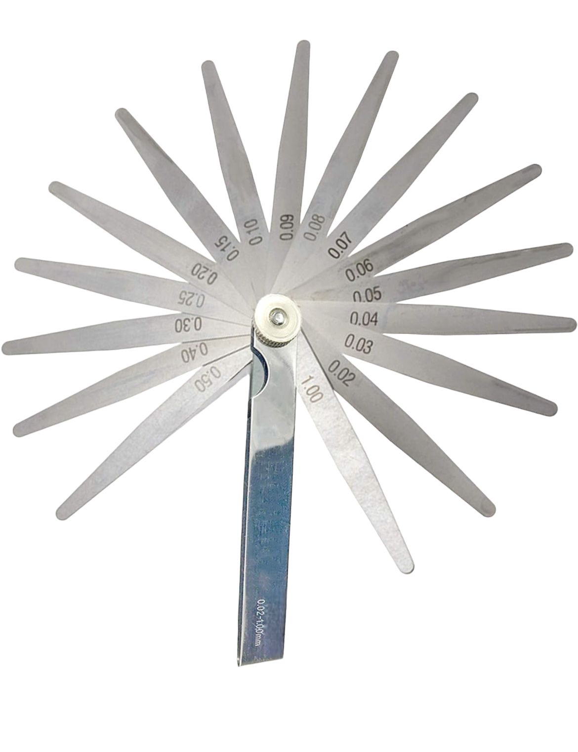 Spessimetro Calibro Spessori 16 lame 0,02mm 1,00mm Misuratore Spessori Fessure