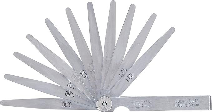 Spessimetro Valvole di Precisione 13 Lame Strumento Misura Imperiale 0,05 A 1,0