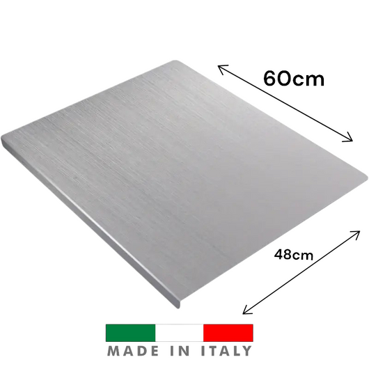 Spianatoia Tagliere in Acciaio Inox 304 per Impastare, con Tappeto Antiscivolo Omaggio 60x48 cm