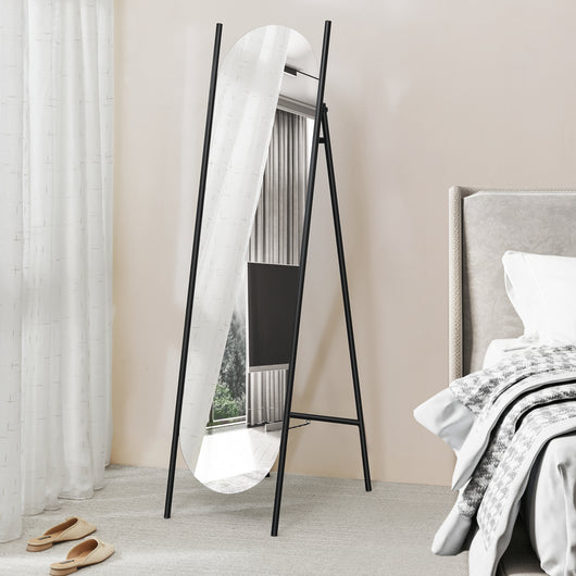 Specchio da Terra Fardella a Figura Intera - Nero [en.casa]