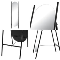Specchio da Terra Fardella a Figura Intera - Nero [en.casa]