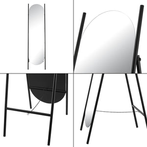 Specchio da Terra Fardella a Figura Intera - Nero [en.casa]