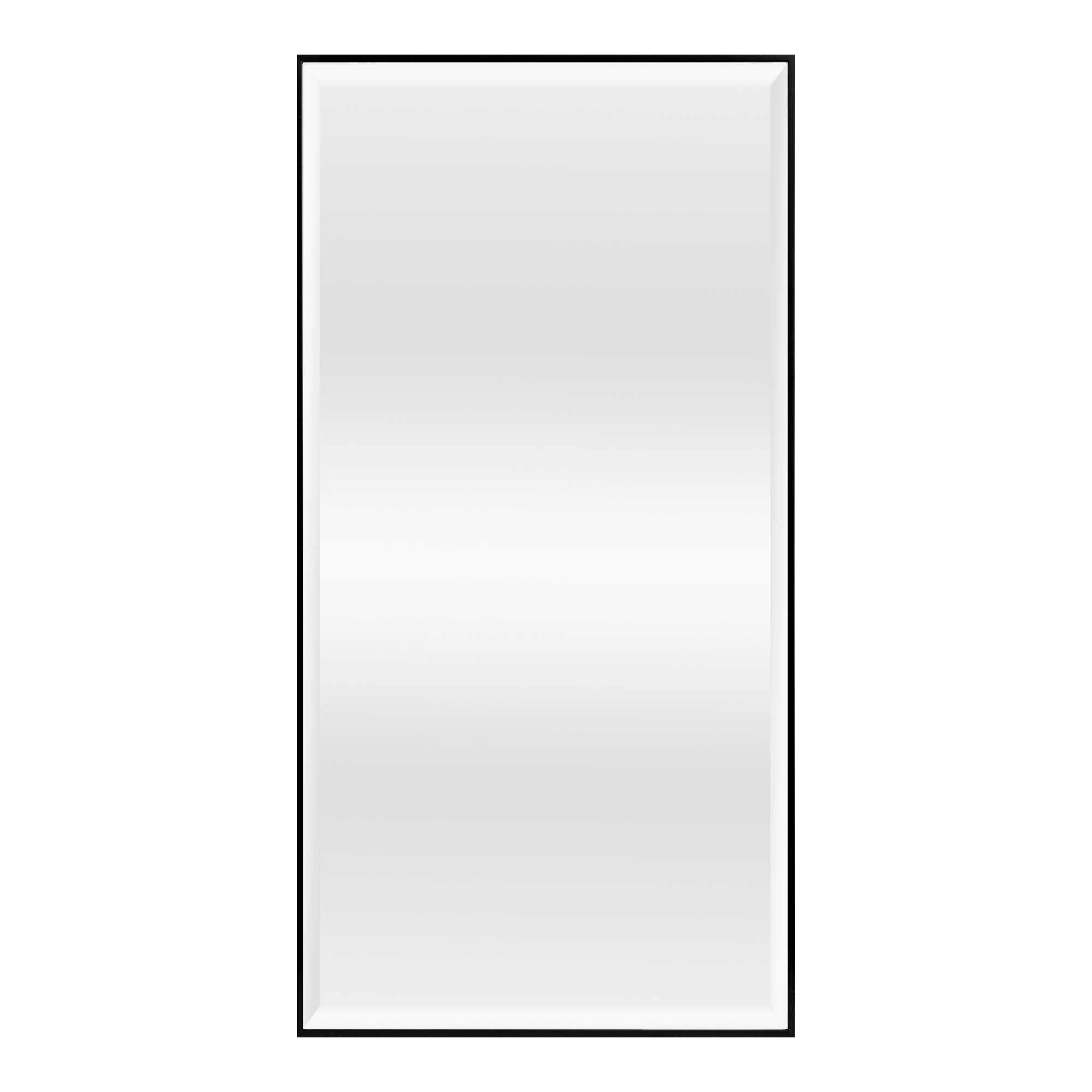 Specchio da Parete Novoli a Taglio Sfaccettato 50 x 100 cm Nero [en.casa]