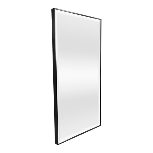 Specchio da Parete Novoli a Taglio Sfaccettato 50 x 100 cm Nero [en.casa]