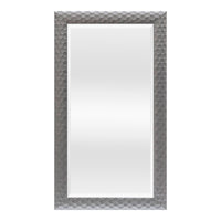 Specchio da Parete Ocre Cornice Decorativo a Nido d'Ape 114 x 64 cm Grigio Argento [en.casa]