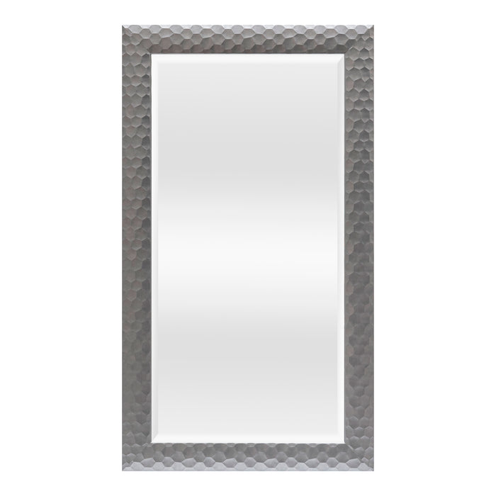 Specchio da Parete Ocre Cornice Decorativo a Nido d'Ape 114 x 64 cm Grigio Argento [en.casa]