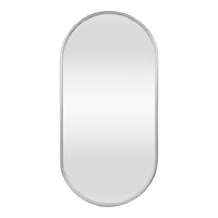 Specchio da Parete Picciano Ovale 30 x 60 cm Grigio Grafite [en.casa]