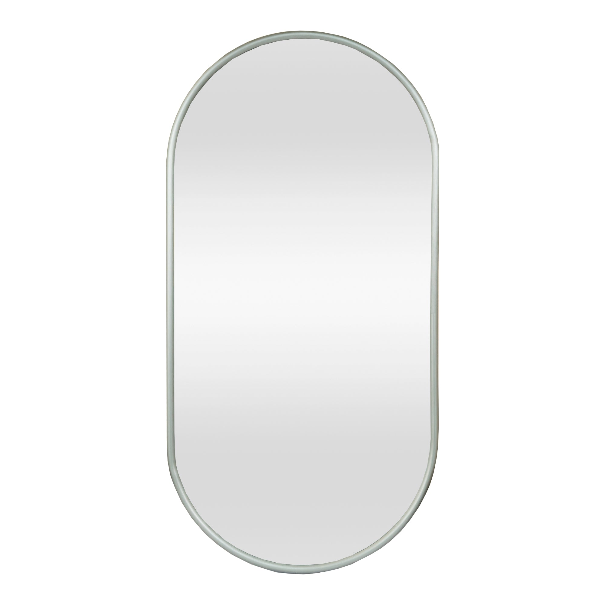 Specchio da Parete Picciano Ovale 30 x 60 cm Grigio Grafite [en.casa]