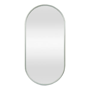 Specchio da Parete Picciano Ovale 30 x 60 cm Grigio Grafite [en.casa]