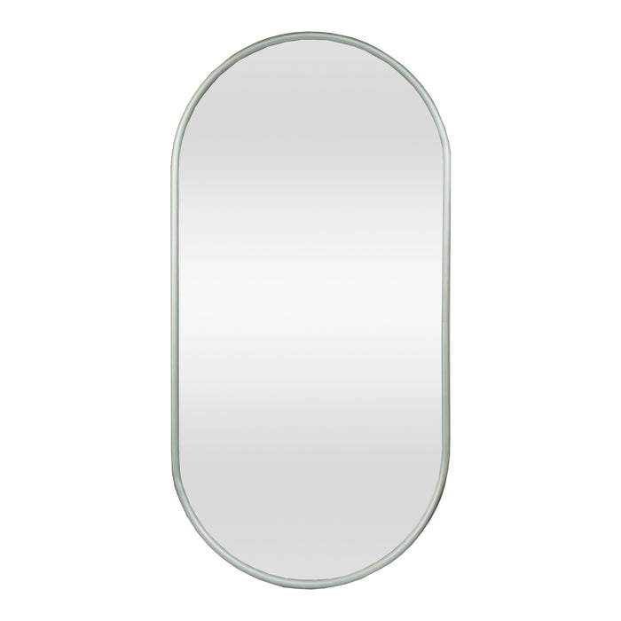 Specchio da Parete Picciano Ovale 30 x 60 cm Grigio Grafite [en.casa]