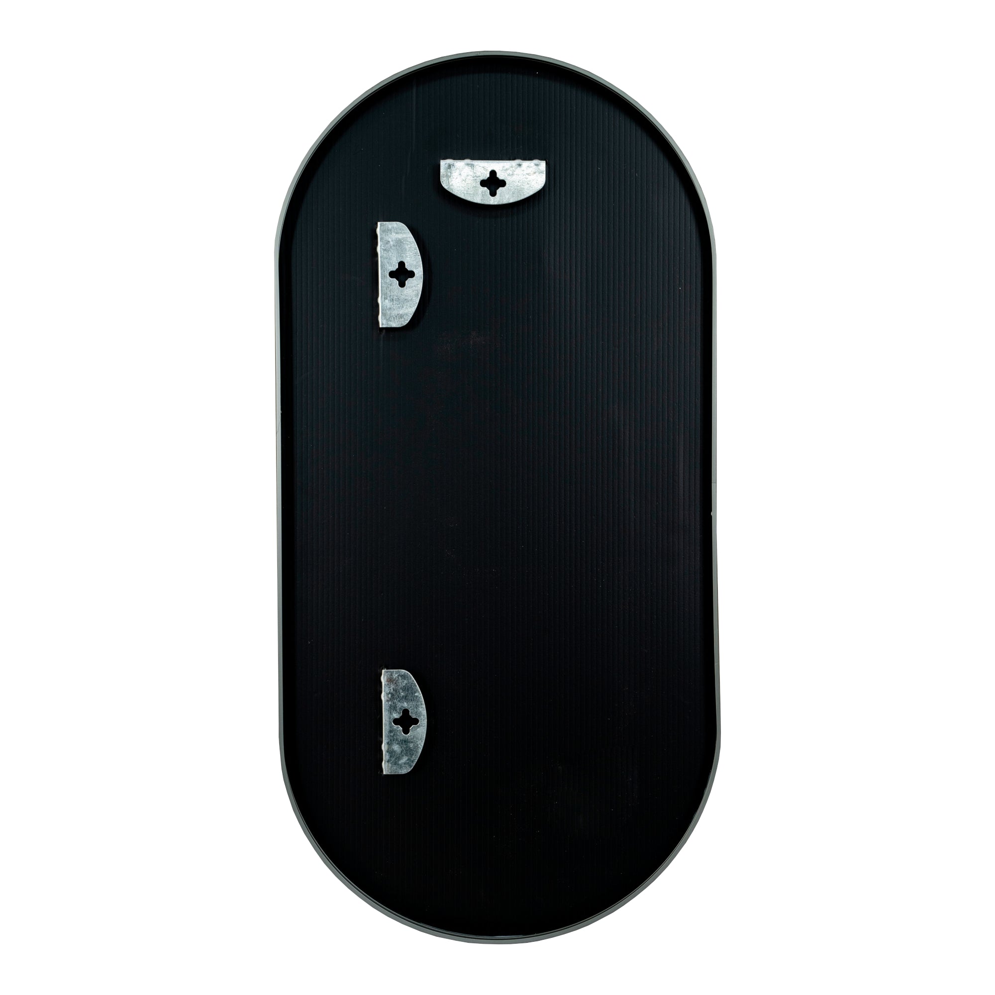 Specchio da Parete Picciano Ovale 30 x 60 cm Grigio Grafite [en.casa]