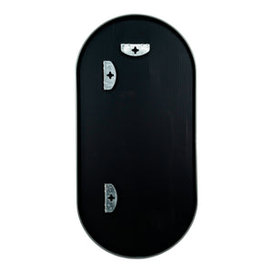 Specchio da Parete Picciano Ovale 30 x 60 cm Grigio Grafite [en.casa]