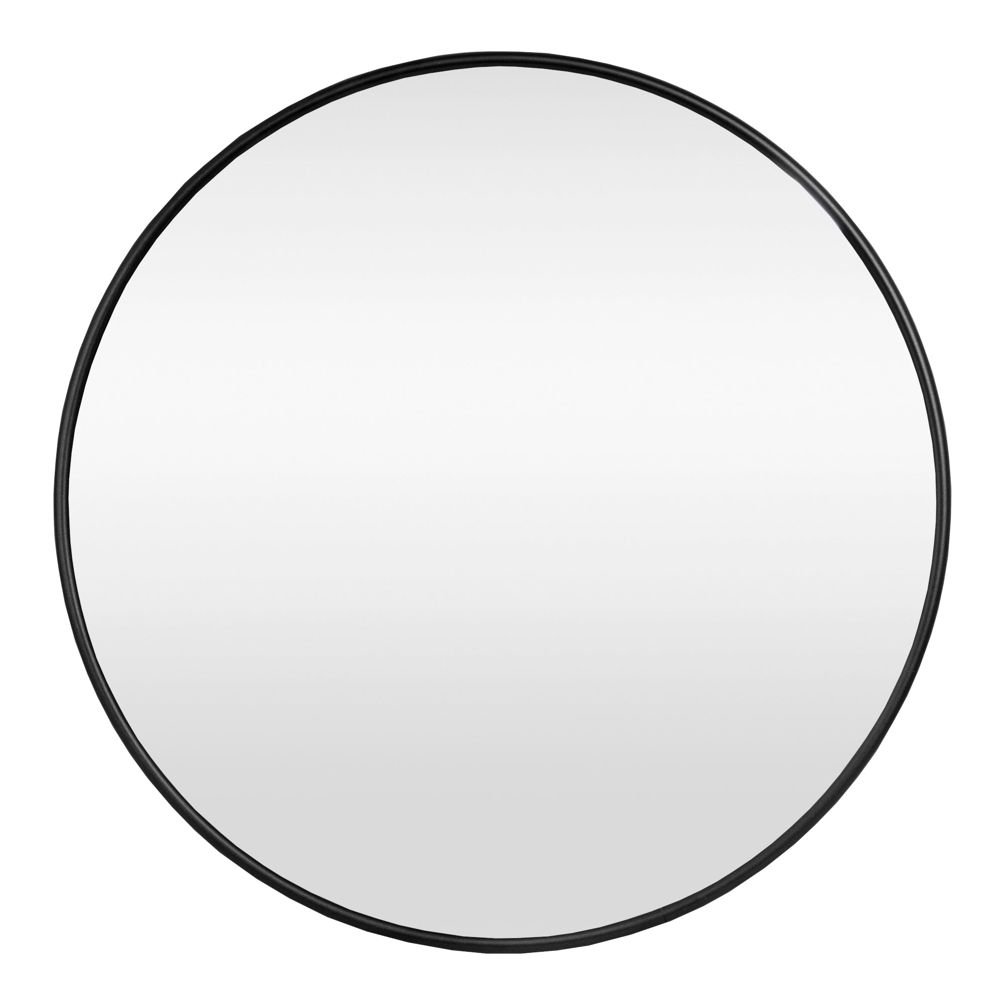 Specchio da Parete Ordona Rotondo Ø 40 cm Nero [en.casa]