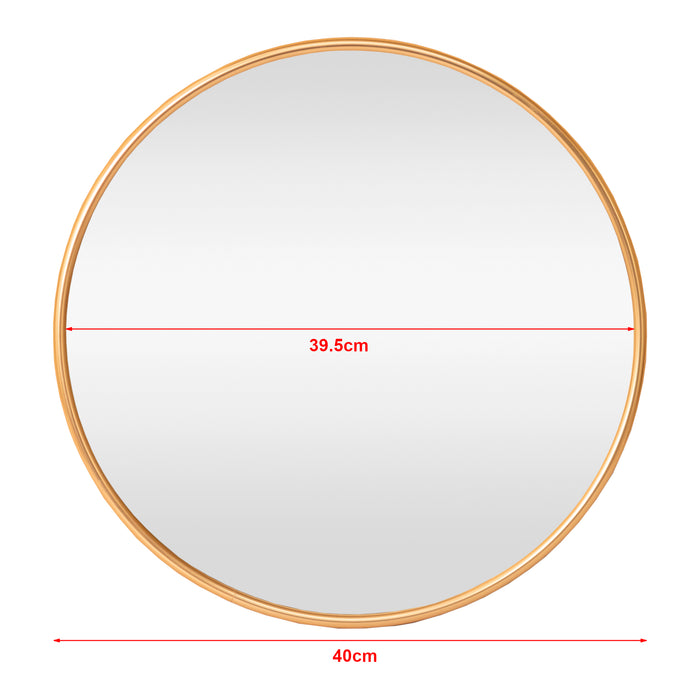 Specchio da Parete Ordona Rotondo Ø 40 cm color Oro [en.casa]