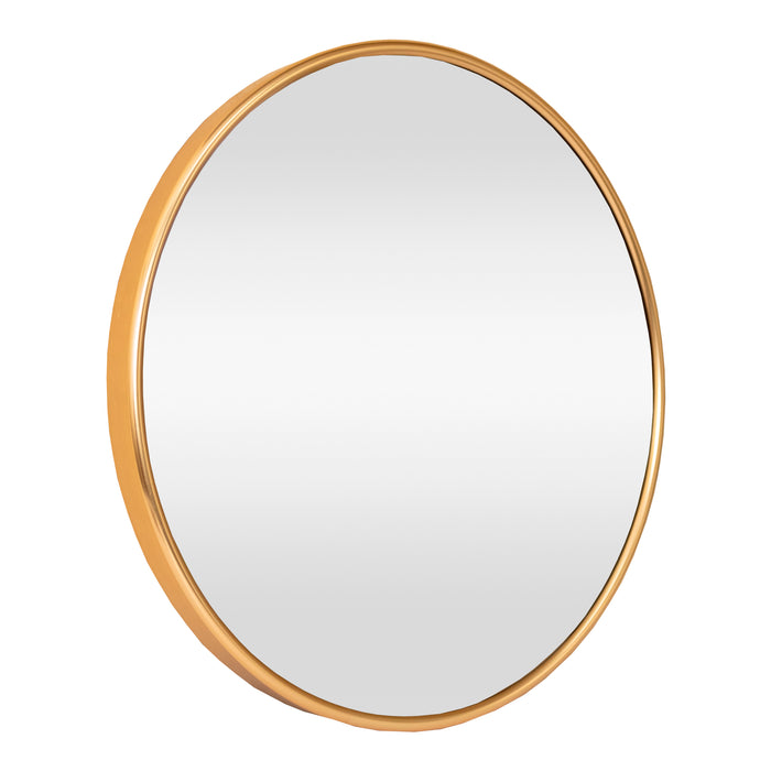 Specchio da Parete Ordona Rotondo Ø 40 cm color Oro [en.casa]